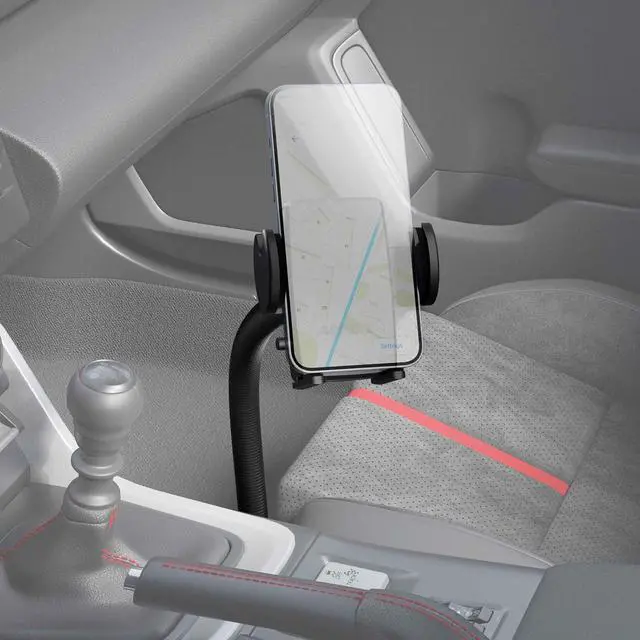 Alt view image 2 of 6 - Mounts - Phone Holder with Car Seat Rail Mount | Car Phone Stand with Flexible 22 Arm | Professional-Grade Durability | Phone Holder For Car | For iPhone  Google Nokia other phones