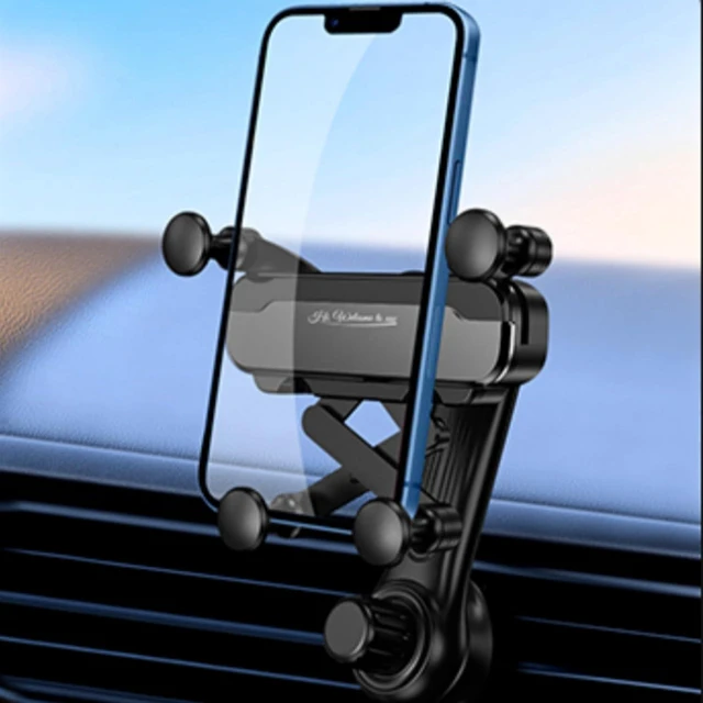 Main image of QruiLanTu Car Vent Phone Mount Gravity Cell Phone Holder Never Blocking Vent with Rotatable Swing Arm Hands Free Universal Extension Clip Air Phone Holder Car Fit for All Phones iPhone Samsung