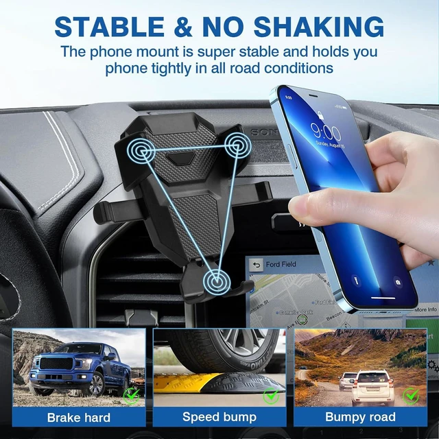 Alt view image 6 of 7 - FIILINES Phone Holder for Ford F-150 2015-2020,360 Degree Rotation Cell Phone Mount for F-150 Accessories, Air Vent Phone Mount Compatible with 4-7 Inch Phones