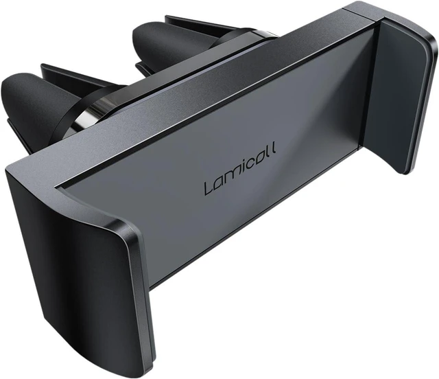 Main image of Lamicall Car Phone Holder, Air Vent Clip Mount - Universal Cell Phone Stand Holder Hand Free Cradle, Compatible with iPhone 15 14 13 12 Pro Max Mini XS XR Plus SE, All 4.7-6.5'' Smartphone - Gray