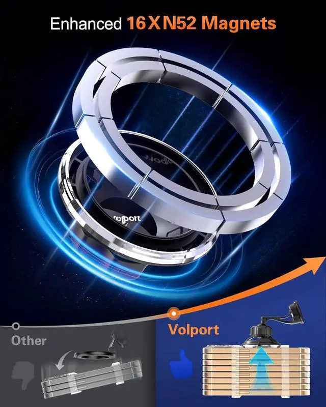 Alt view image 5 of 6 - for MagSafe Adhesive Phone Mount: Strong Magnetic Mag Safe Car Holder for Dashboard - 360° RotationUniversal Dash Cell Phone Automobile Cradle with 3M-Sticky Small Base for iPhone