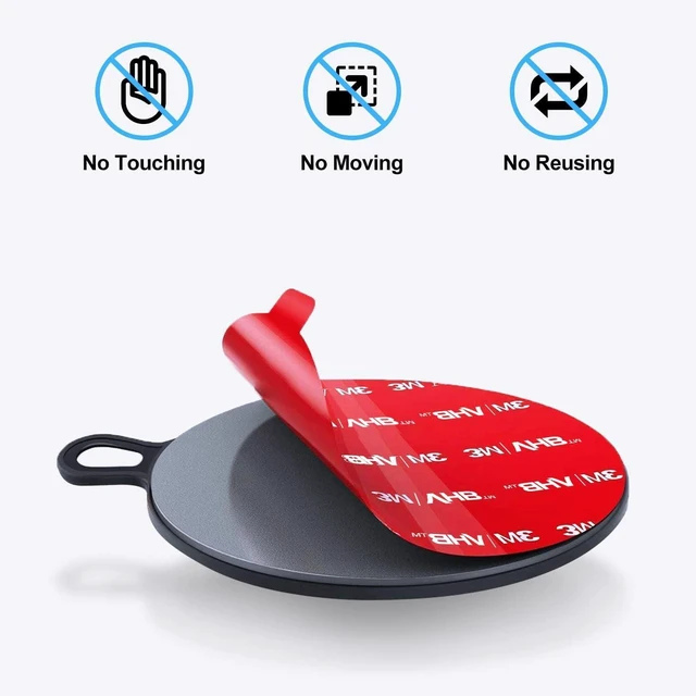 Alt view image 6 of 7 - Dashboard Pad Mounting Disk for Suction Cup, 95mm (3.74") 3M Heat Resistant Adhesive Disc for Dash Camera Windshield Holder, GPS, Tablet, Car Phone Bracket Base with Sticky Adhesion Replacement 3 Pack