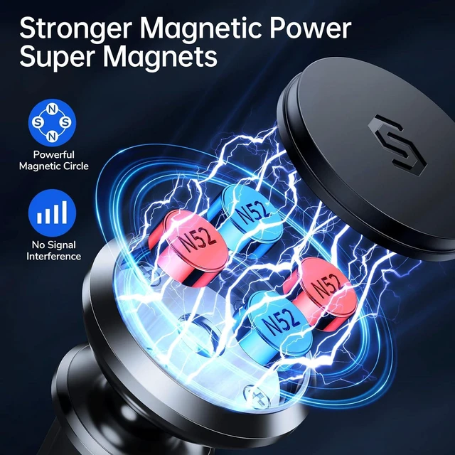 Alt view image 4 of 7 - Syncwire Magnetic Phone Holder for Car, Super Strong Magnet Phone Holder Mount Air Vent 360° Rotatable Cell Phone Holder Mount for Car Compatible iPhone, Samsung, Galaxy, Xiaomi, Huawei, LG