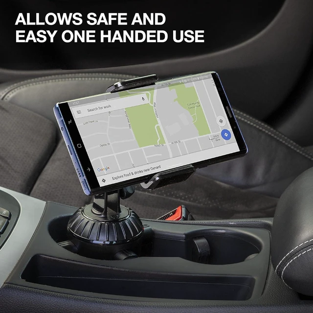 Alt view image 6 of 7 - Scosche UHCUP2M-SP1 Universal Cup Phone Holder Mount with Adjustable Arms and Adjustable Base, Expands to Fit Cupholder, 360 Degree View Rotation