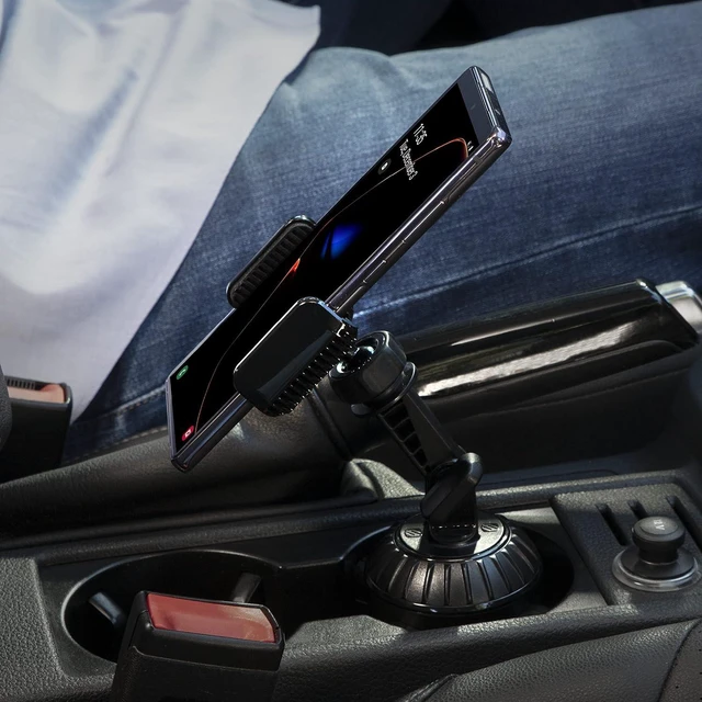 Alt view image 7 of 7 - Scosche UHCUP2M-SP1 Universal Cup Phone Holder Mount with Adjustable Arms and Adjustable Base, Expands to Fit Cupholder, 360 Degree View Rotation