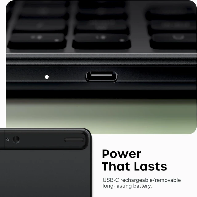 Alt view image 7 of 7 - Satechi Slim EX3 Wireless Keyboard, Bluetooth & 2.4 GHz, Space Black | Full-size with numpad, instant OS key remap, rechargeable battery, for macOS, Windows, Android