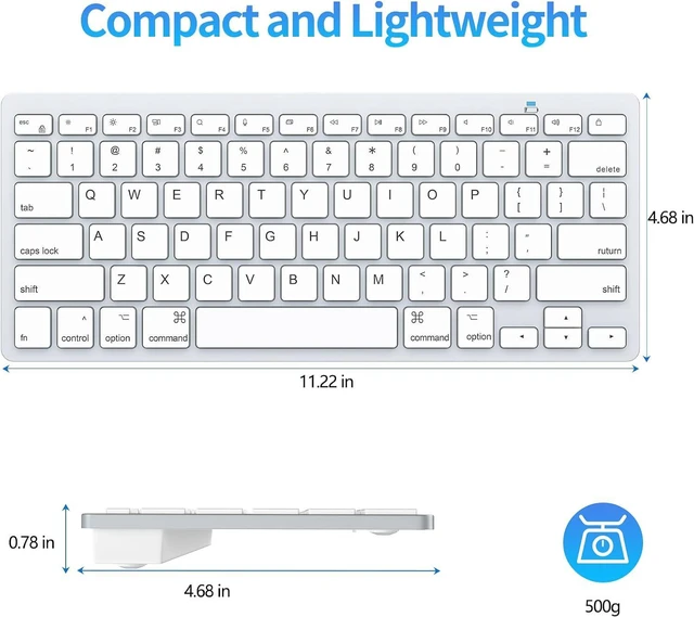 Alt view image 6 of 7 - Ultra-Slim Wired Keyboard for Apple, USB & Type-C Conversion Cable, 78 Scissor Keys, Media Hotkeys, Compatible with MacBook, iMac, Mac mini, Mac Pro, Laptop Computers, Windows Desktop PC,Silver