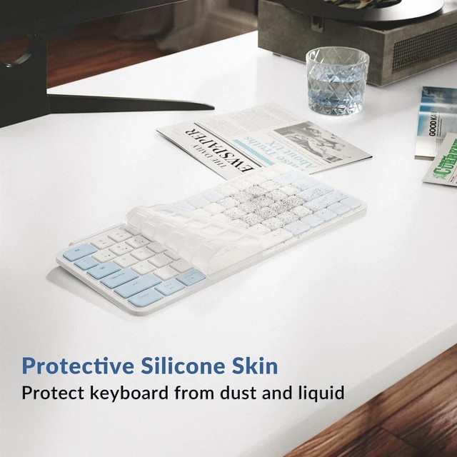 Alt view image 5 of 7 - Keychron B1 Pro Ultra-Slim ZMK/Launcher Wireless Bluetooth 2.4 GHz/Wired Connection Keyboard for Mac Windows Linux - Retro Blue