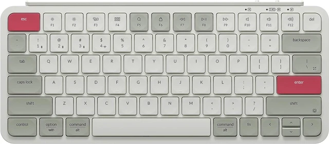 Main image of Keychron B1 Pro Ultra-Slim ZMK/Launcher Wireless Bluetooth 2.4 GHz/Wired Connection Keyboard for Mac Windows Linux - Retro Red