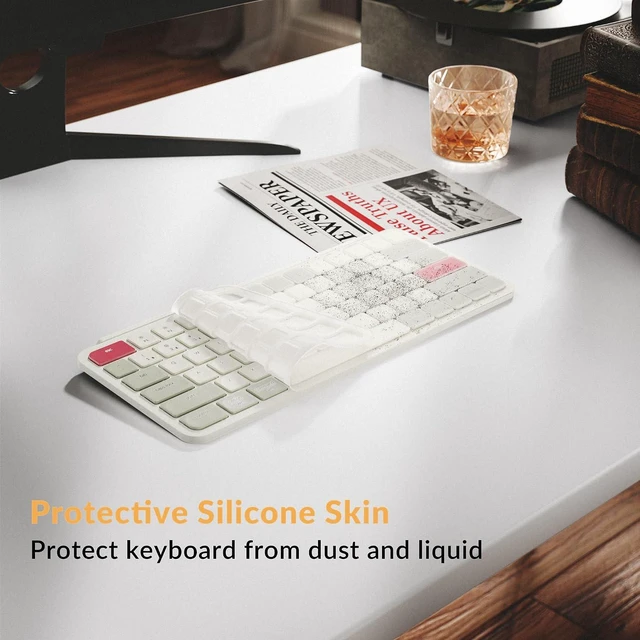 Alt view image 7 of 7 - Keychron B1 Pro Ultra-Slim ZMK/Launcher Wireless Bluetooth 2.4 GHz/Wired Connection Keyboard for Mac Windows Linux - Retro Red