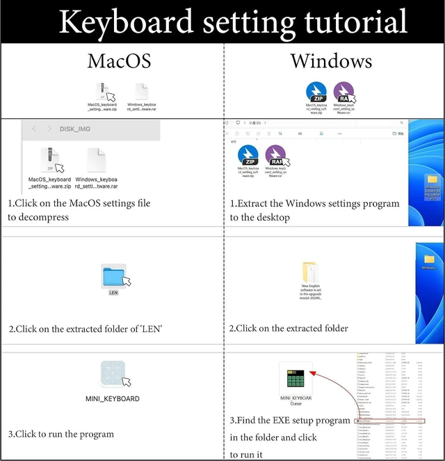 Alt view image 5 of 6 - Geekria USB Mini 4-Key + Knob Keyboard, One-Handed Mechanical Gaming Keyboard. Customizable Key Function RGB Silent Red Axis Keyboard, Compatible with Windows Xp/7/8/10/11 and Mac OS