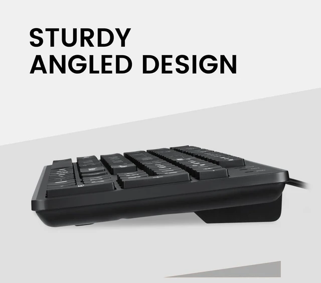 Alt view image 6 of 7 - Perixx PERIBOARD-117P Wired PS2 Full Size Keyboard - Big Print Letters - Black - US English