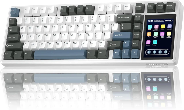 Main image of Aula L99 Wireless Mechanical Gaming Creamy Keyboard with Smart Touch Screen | Tri-Mode Hot Swappable Custom Keyboard,RGB Backlit,PBT Keycap,Gasket Mount Creamy Sounding Keyboards for Office PC,84 Keys