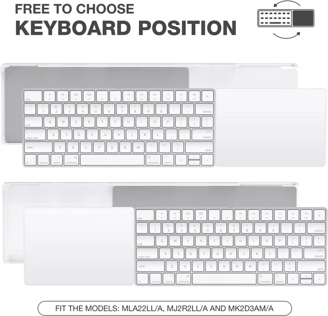 Alt view image 2 of 7 - Keyboard Stand Compatible with Apple Magic Wireless Keyboard and Apple Magic Trackpad (Apple Keyboard & Trackpad are not Included) White