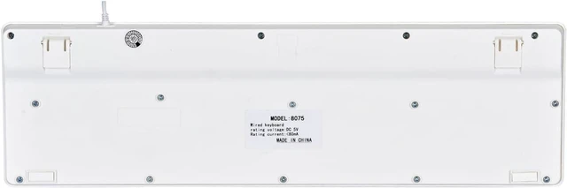 Alt view image 6 of 6 - MCSaite Wired White USB 104 Keys Computer Keyboard with Stands,Waterproof - US Layout Compatible for Windows, PC, Laptop