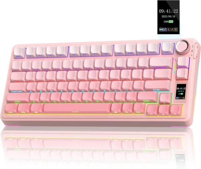 Main image of AULA S75 PRO Wireless Mechanical Keyboard with Screen&Knob, Tri-Mode Hot Swappable Gaming Keyboard 75%, Pre-lubed Switches, RGB Backlit, Side Printed PBT Keycaps, Creamy Sounding Computer Keyboards