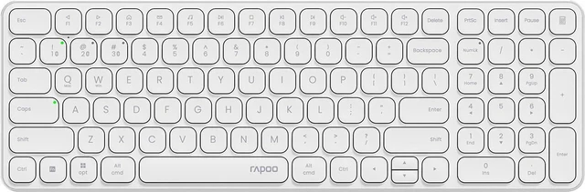 Main image of RAPOO Wireless Keyboard for PC Laptop - 2.4GHz Multi-Device Wireless Bluetooth Keyboard with Number Pad, 99-Key Low-Profile Silent Computer Keyboard for Windows/Mac/Linux/Chrome, Support 4 Devices