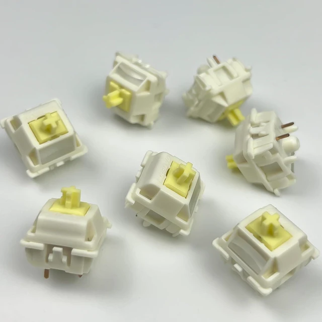 Alt view image 4 of 6 - Gateron Creamy Silent Linear Mechanical Keyboard Switches,108 Pack | 5-Pin,45gf,Pre-lubed,Silent Linear Switches,Full POM with Light Guide pole,SMD LED,for MX Gaming Keyboards Switches