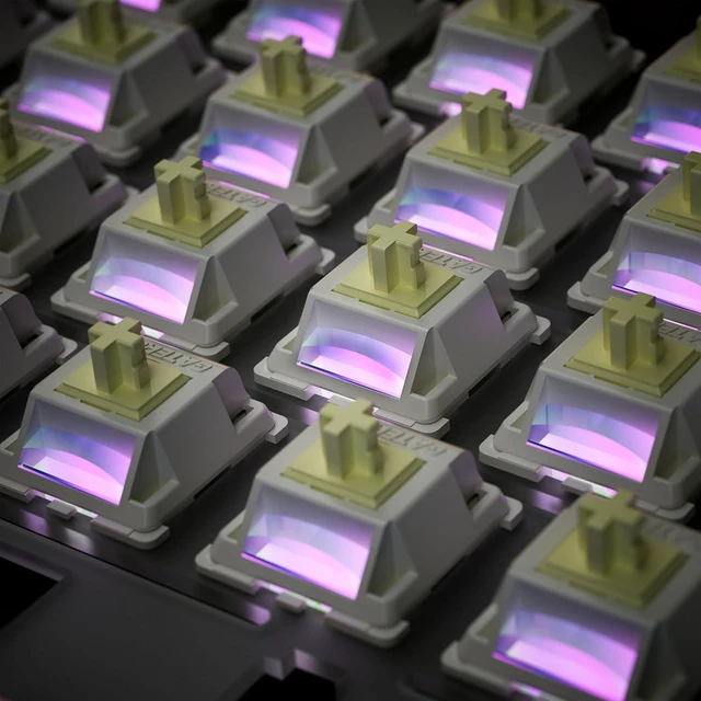 Alt view image 5 of 6 - Gateron Creamy Silent Linear Mechanical Keyboard Switches,108 Pack | 5-Pin,45gf,Pre-lubed,Silent Linear Switches,Full POM with Light Guide pole,SMD LED,for MX Gaming Keyboards Switches