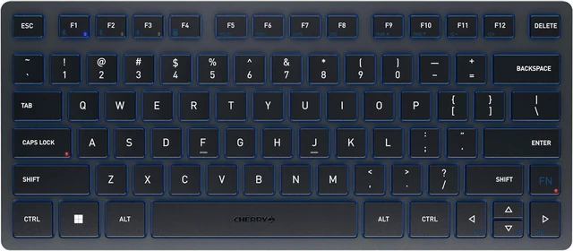 Main image of Cherry KW 7100 Mini Multi-Device Compact Wireless Keyboard with Bluetooth.(Blue Slate)