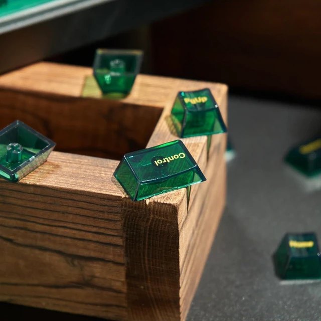 Alt view image 3 of 7 - Green Crystal Clear Keycaps Set, Cherry Profile Transparent Keycaps for 60% 65% 75% 100% Backlit Wireless Gateron Mx Switches Mechanical Gaming Keyboard