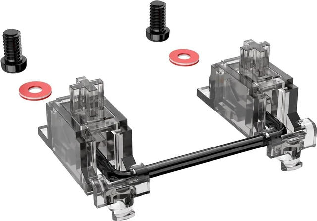 Main image of DUROCK Stabilizer V3, Screw in Stabilizers with 2u 6.25u 7u Wires, PCB Mount Keyboard Stabilizers for Mechanical Keyboards (V3 Smokey Black 80% Kit)