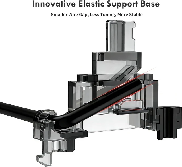 Alt view image 2 of 7 - DUROCK Stabilizer V3, Screw in Stabilizers with 2u 6.25u 7u Wires, PCB Mount Keyboard Stabilizers for Mechanical Keyboards (V3 Smokey Black 80% Kit)