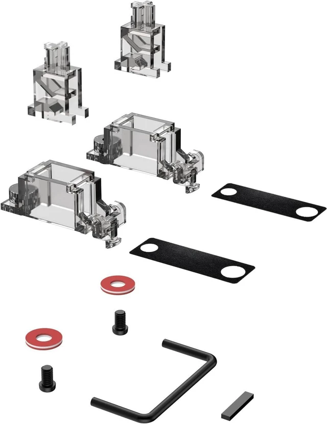 Alt view image 4 of 7 - DUROCK Stabilizer V3, Screw in Stabilizers with 2u 6.25u 7u Wires, PCB Mount Keyboard Stabilizers for Mechanical Keyboards (V3 Smokey Black 80% Kit)