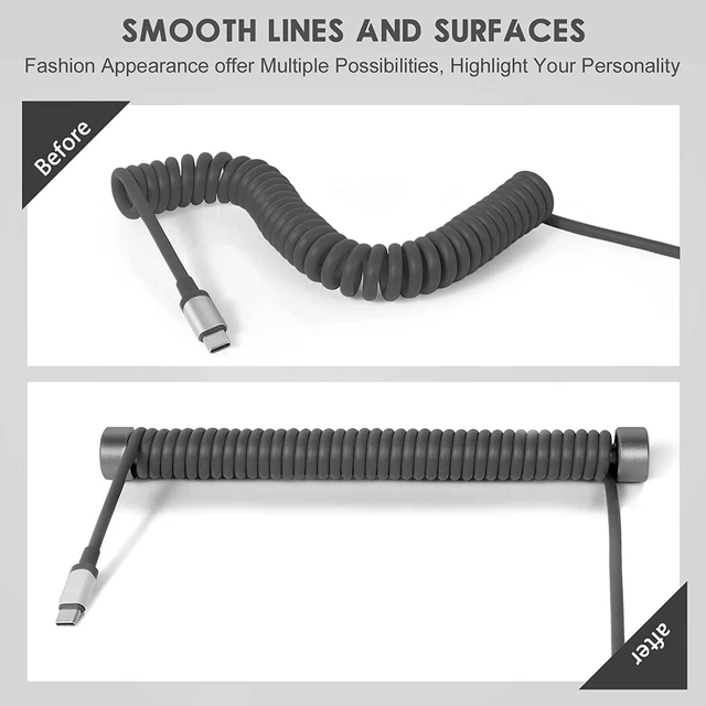 Alt view image 4 of 6 - Attack Shark Coiled Keyboard Cable Winder-7.87inch Fixed Rod Compatible with GunMjo/RK61/EPOMAKER Mix 99% All Custom USB C Cable,Line Management Pole for Mechanical Gaming Keyboard-RC01,Grey