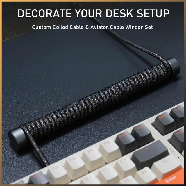 Alt view image 6 of 6 - Attack Shark Coiled Keyboard Cable Winder-7.87inch Fixed Rod Compatible with GunMjo/RK61/EPOMAKER Mix 99% All Custom USB C Cable,Line Management Pole for Mechanical Gaming Keyboard-RC01,Grey