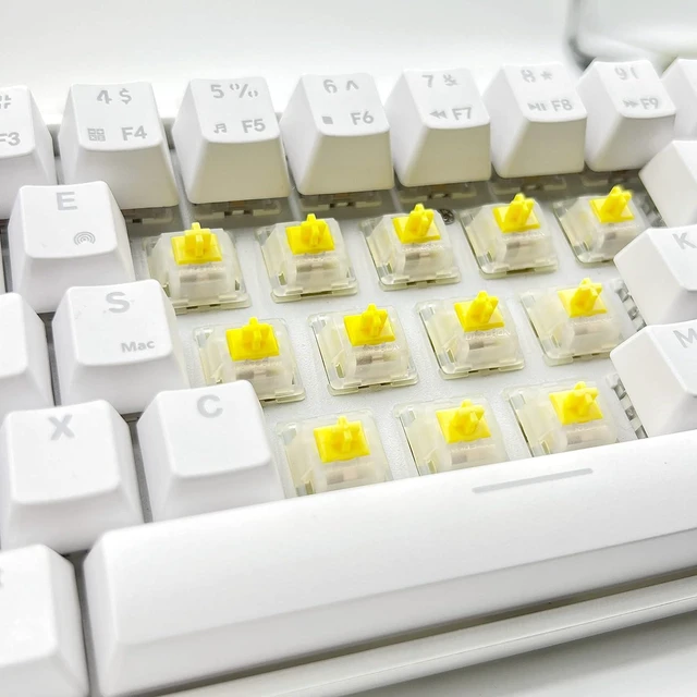 Alt view image 4 of 6 - Gateron Milky Yellow Pro V2 Pre-lubed 5-Pin 50gf Linear Switches for All MX Mechanical Keyboard Game Keyboard(Milky Yellow Pro V2,90PCS)