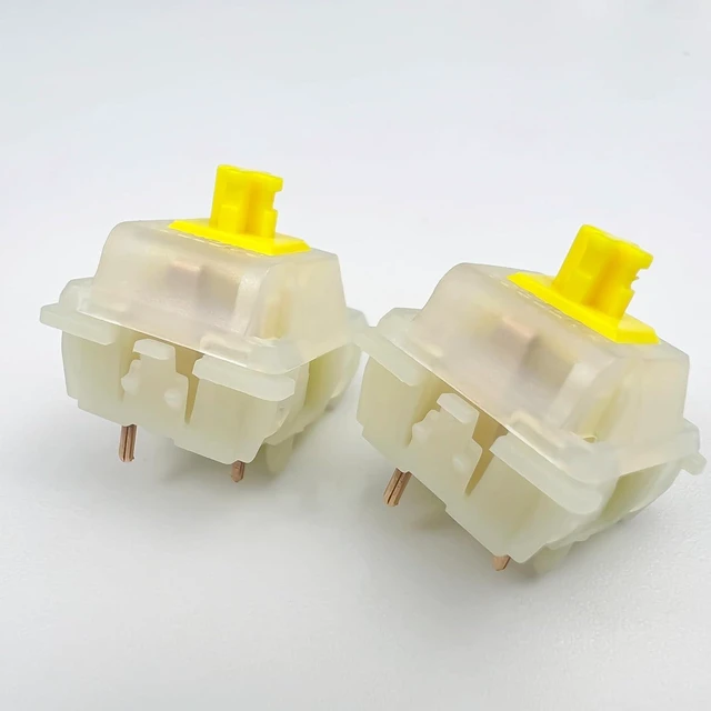 Alt view image 5 of 6 - Gateron Milky Yellow Pro V2 Pre-lubed 5-Pin 50gf Linear Switches for All MX Mechanical Keyboard Game Keyboard(Milky Yellow Pro V2,90PCS)