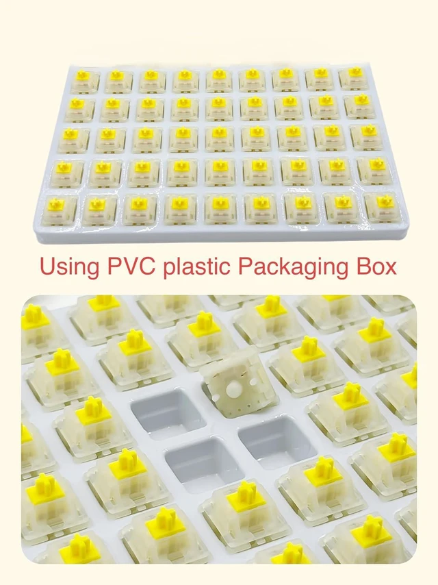 Alt view image 6 of 6 - Gateron Milky Yellow Pro V2 Pre-lubed 5-Pin 50gf Linear Switches for All MX Mechanical Keyboard Game Keyboard(Milky Yellow Pro V2,90PCS)