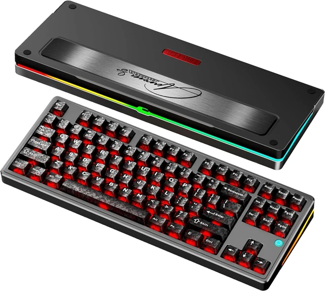 Main image of PMOKEY Aurora 80 CNC Full Aluminum Wireless Mechanical Keyboard with VIA/QMK, 8000mah Battery, Phantom Linear Switch, Tri-Mode Gaming Keyboard Hot Swappable RGB Backlit for Windows/Mac/PC (Pro Grey)