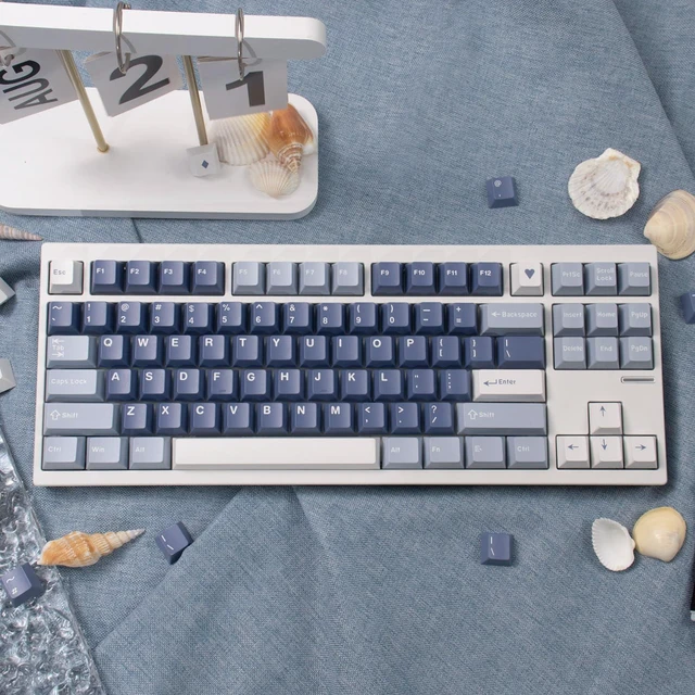 Alt view image 5 of 7 - Sumgsn 163 Keys Fishing Keycaps, Cherry Profile Doubleshot Keycaps Set | 7u Spacebar Fit for 61/64/87/104/108 Cherry Mx Switches Alice Keyboard Mechanical Keyboards