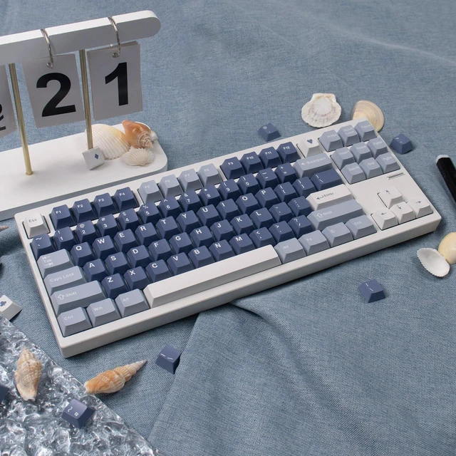 Alt view image 6 of 7 - Sumgsn 163 Keys Fishing Keycaps, Cherry Profile Doubleshot Keycaps Set | 7u Spacebar Fit for 61/64/87/104/108 Cherry Mx Switches Alice Keyboard Mechanical Keyboards