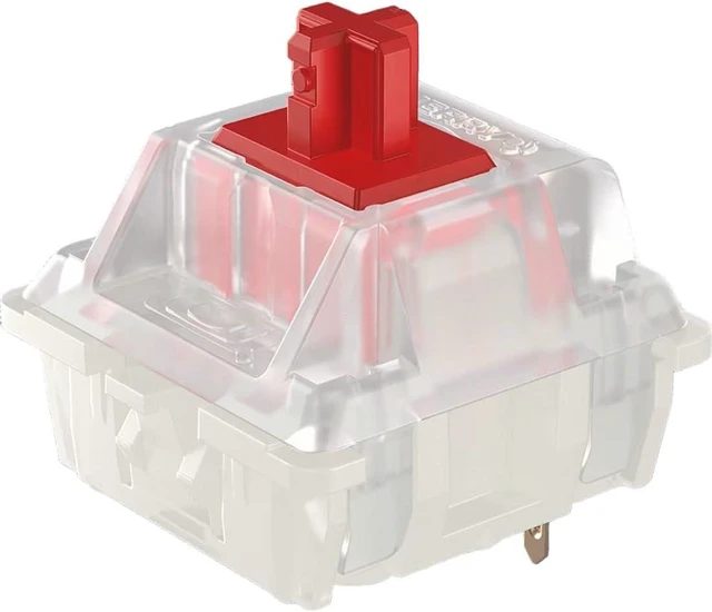 Alt view image 2 of 2 - Granvela Cherry MX Standard RGB Red Switches - Plate Mounted 45g Force Linear Clear-Housing Switches for Mechanical Keyboard-MX1A-L1NA 10 Pack