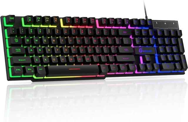 Main image of GEODMAER Gaming Keyboard, 104 Keys Full Size PC Keyboard