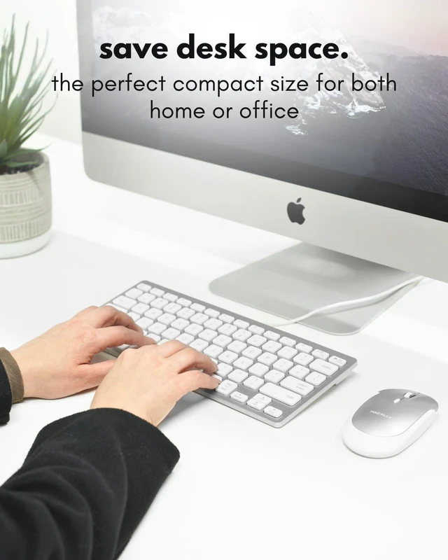 Alt view image 2 of 7 - Macally USB C Wired Keyboard for Mac (USB C + USB A) Compatible Keyboard for MacBook Pro/Air, iMac & MacMini Compact Mac Keyboard