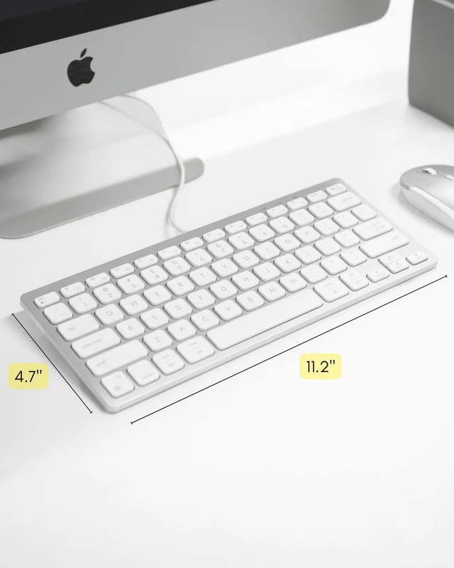 Alt view image 6 of 7 - Macally USB C Wired Keyboard for Mac (USB C + USB A) Compatible Keyboard for MacBook Pro/Air, iMac & MacMini Compact Mac Keyboard
