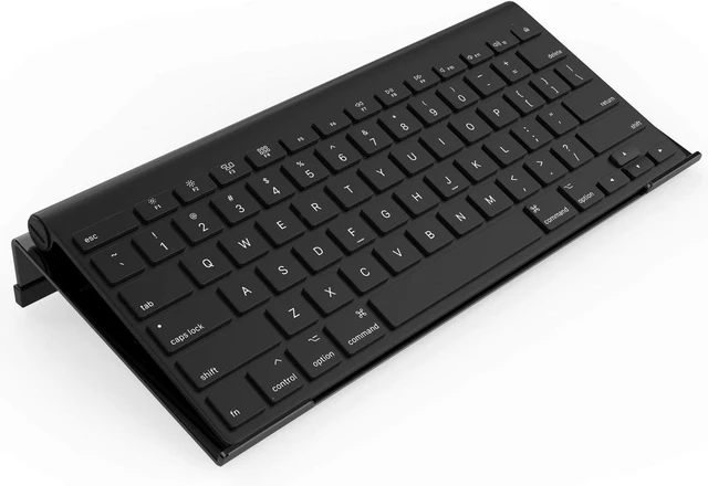 Main image of KOTEMON Mini Computer Keyboard Stand-11.8'' x 5.1''-Small Computer Keyboard Tray Acrylic Keyboard Holder for 78 Keys Universal Compact Keyboard, with Black Silicone Strip, Black