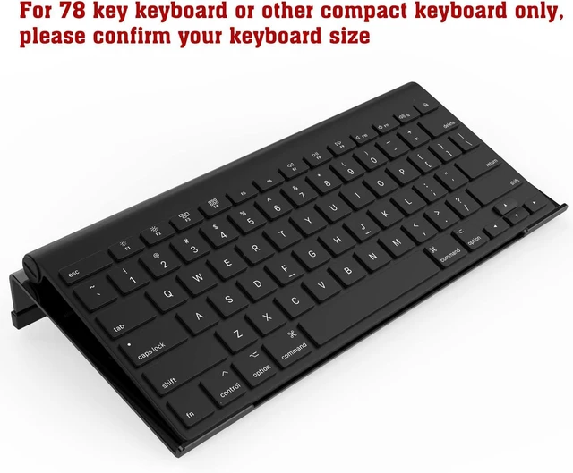 Alt view image 3 of 7 - KOTEMON Mini Computer Keyboard Stand-11.8'' x 5.1''-Small Computer Keyboard Tray Acrylic Keyboard Holder for 78 Keys Universal Compact Keyboard, with Black Silicone Strip, Black