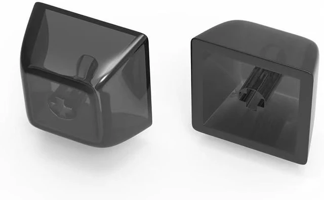 Alt view image 2 of 7 - Blank Crystal Transparent Black Keycaps PC Material 1U XDA Profile Keycap for MX switches Mechanical Keyboard Backlit (XDA Transparent Black, 100pcs)