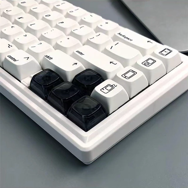 Alt view image 4 of 7 - Blank Crystal Transparent Black Keycaps PC Material 1U XDA Profile Keycap for MX switches Mechanical Keyboard Backlit (XDA Transparent Black, 100pcs)