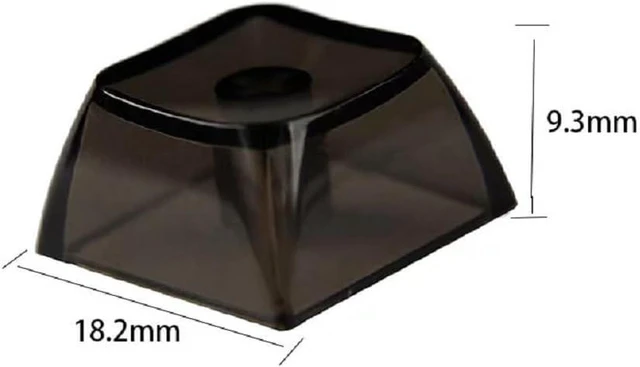 Alt view image 6 of 7 - Blank Crystal Transparent Black Keycaps PC Material 1U XDA Profile Keycap for MX switches Mechanical Keyboard Backlit (XDA Transparent Black, 100pcs)