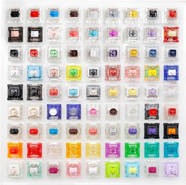 Main image of KPREPUBLIC New 81 Switch switches Tester with Acrylic Base Blank keycaps for Mechanical Keyboard Cherry kailh Box Candy gateron jwick lect (NEW 9x9 Switch Tester)