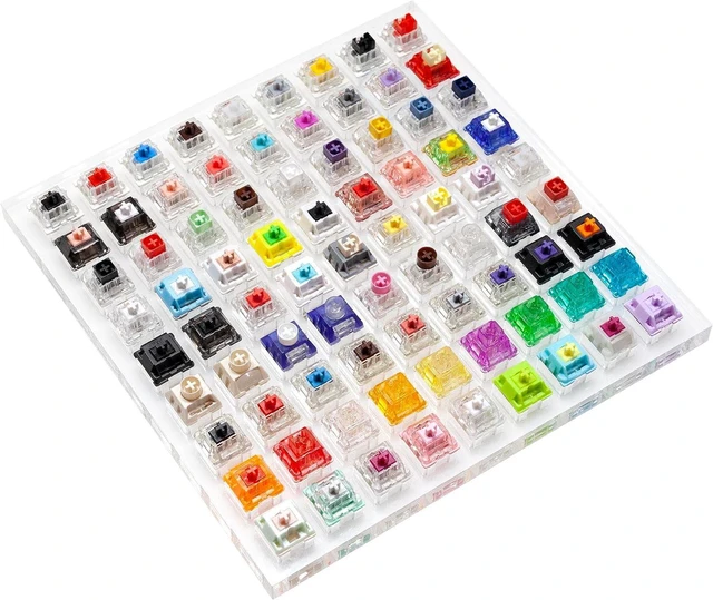 Alt view image 2 of 4 - KPREPUBLIC New 81 Switch switches Tester with Acrylic Base Blank keycaps for Mechanical Keyboard Cherry kailh Box Candy gateron jwick lect (NEW 9x9 Switch Tester)