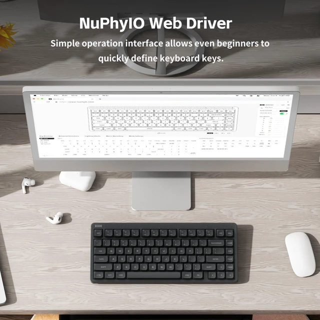 Alt view image 3 of 7 - NuPhy Node75 Wireless Mechanical Keyboard, 75% Gaming Keyboard | Hot Swappable, For Mac / Windows, Supports Touch Gestures, For Bluetooth, 2.4GHz, USB-C, RGB Backlit, PBT Keycaps