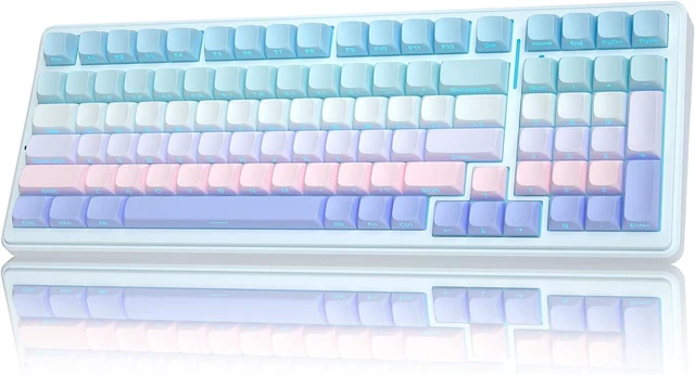 Main image of AULA F99 Wireless Mechanical Keyboard,Triple-Mode(BT5.0/2.4GHz/USB-C),Gasket Mounted Creamy Keyboard with Linear Switches, Side Printed PBT Keycaps,RGB Backlit PC Gaming Keyboards for Win/Mac
