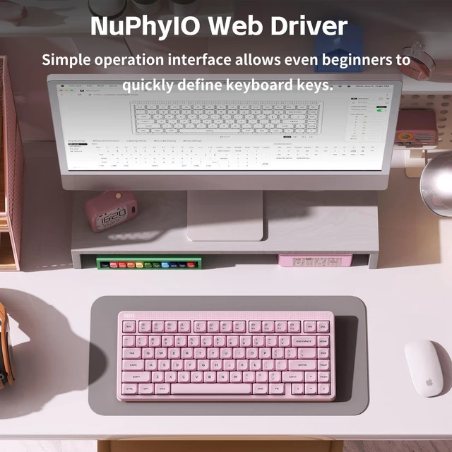 Alt view image 3 of 7 - NuPhy Node75 Wireless Mechanical Keyboard, 75% Gaming Keyboard | Hot Swappable, For Mac / Windows, Supports Touch Gestures, For Bluetooth, 2.4GHz, USB-C, RGB Backlit, PBT Keycaps